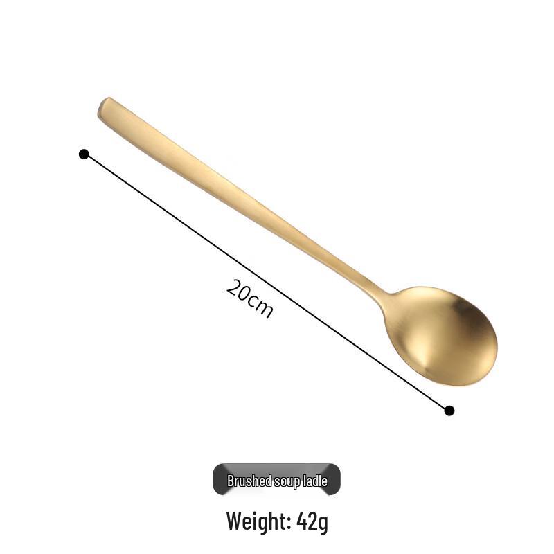 Abay Gold Stainless Steel Korean Style Flat Chopsticks
