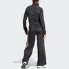 adidas Chándal de Equipo Deportivo con Bloque de Color a Rayas, Chaqueta con Cuello Alto y Pantalón Largo, Conjunto Deportivo Casual, Chándal para Mujer Negro IA3147