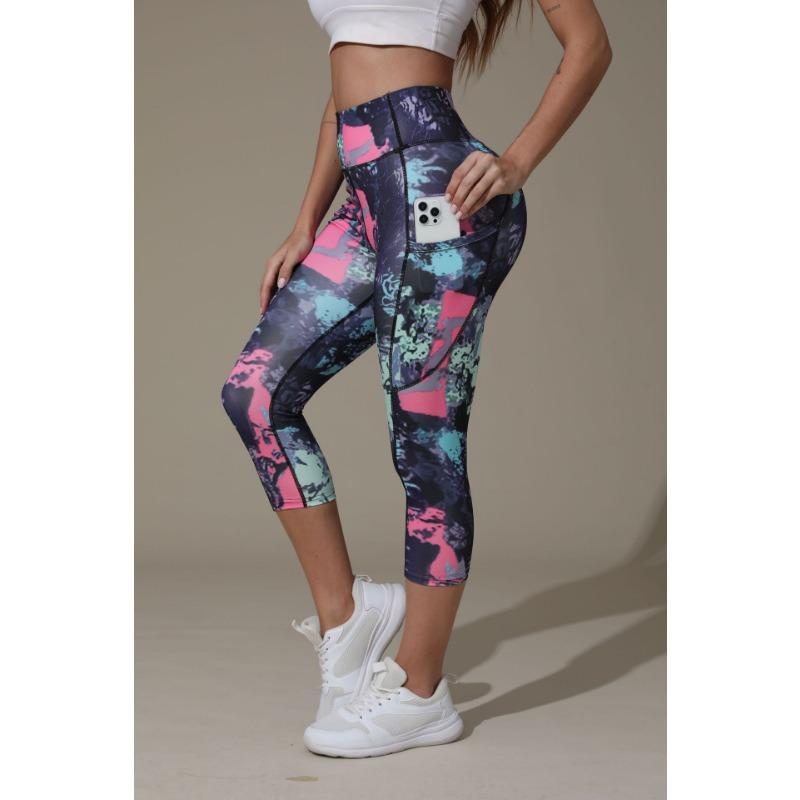 Women S High Waist Printed Yoga Pants Tummy Control For Workout Fitness