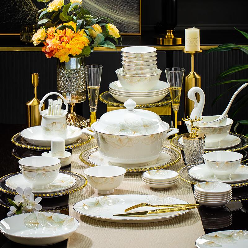 Jingdezhen Ceramic Dinnerware Gift Set 56-Piece Set