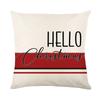 Striped Christmas Series Printed Cushion Cover Home Living Room Cushion Cover Letter Christmas Tree Cushion Backrest