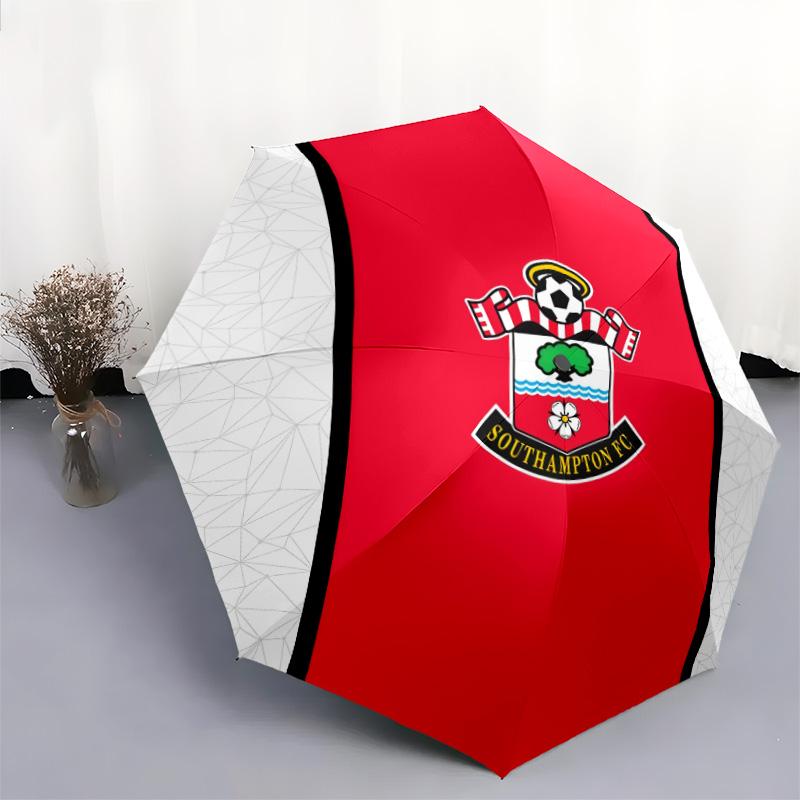 Southampton FC2pattern, Automatic Folding Umbrella, Portable and Foldable Design, 8 Ribs, a Christmas or Birthday Gift.