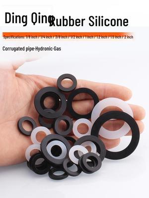 4-6 Minute Silicone Waterproof Gasket Seal for Water Heaters & Showers - Black Nitrile Rubber, Thickened Flat Washer