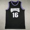 Mens Retro Basketball Jersey Peja Stojakovi Sacramento Kings 16 Cotton Sportswear Training Casual Wear