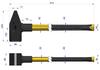 10 Very Heavy Locksmith' Hammer with a Fiberglass Handle, for Construction Workshop Work, Waryński