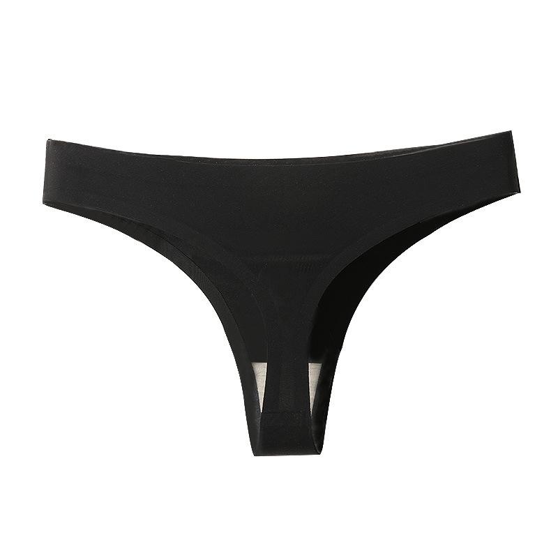 Women's Seamless Underwear Women's Thong One-piece Sexy Women's Fat Mm Summer Sports Fitness Large-size Ice Silk T-pants