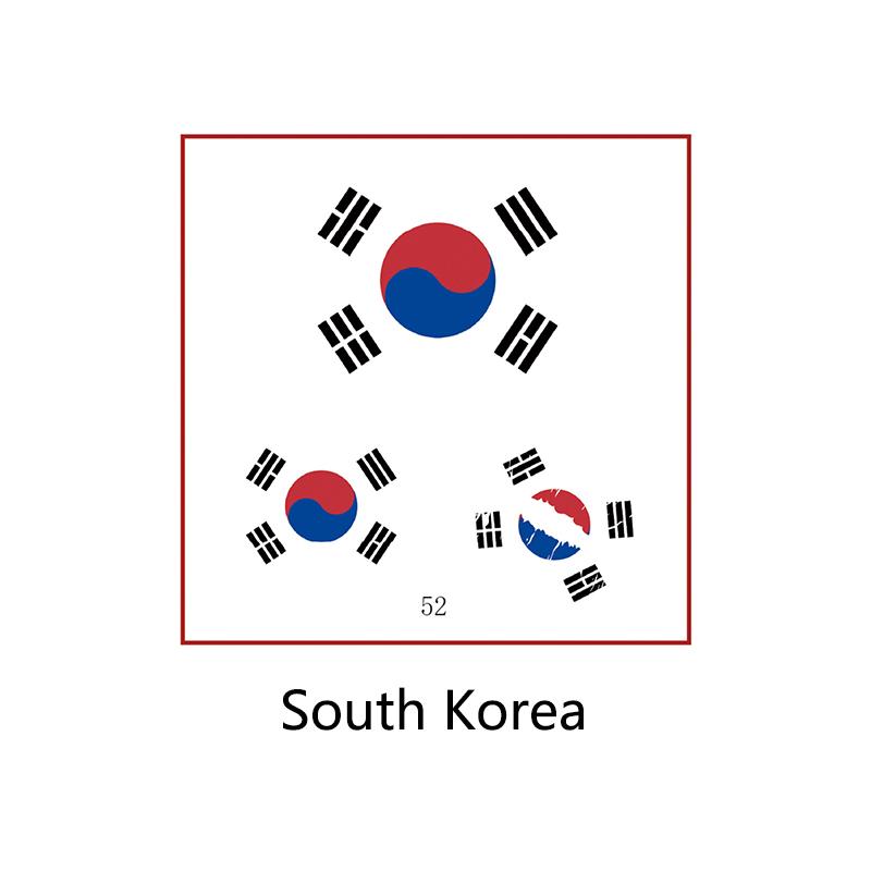 Football Sports Match National Flag Stickers Football Fans Cheer and Assist for Soccer Players,Face Arm Body Temporary Tattoos
