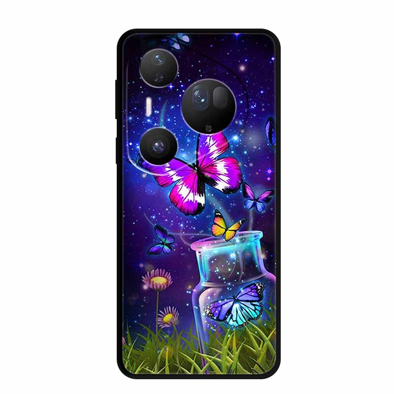For Huawei Pura 80 Ultra 5G Case Wolf Tiger Lion Cat Black Silicone Soft Phone Case For Huawei Pura80 Ultra Back Cover Case Para