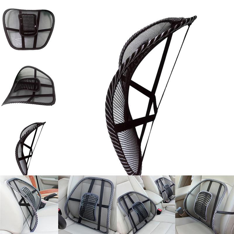 Massage Vent Mesh Lumbar Lower Back Brace Support Car Seat Chair Cushion Pad