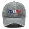 Sun Hat With "FRANCE" "ALLEZ LES BLEUS" Flag Printed , Adjustable Baseball Hat Slouchy Solid Color Retro Cozy Man's Cap