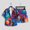 Boys' Hawaiian Floral Shirt & Shorts Set - Stylish Summer Beachwear for Kids