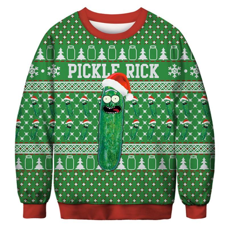 Grinch Christmas Cartoon Hoodie Unisex Long Sleeve Crewneck Sweatshirt Teens Casual Print Top