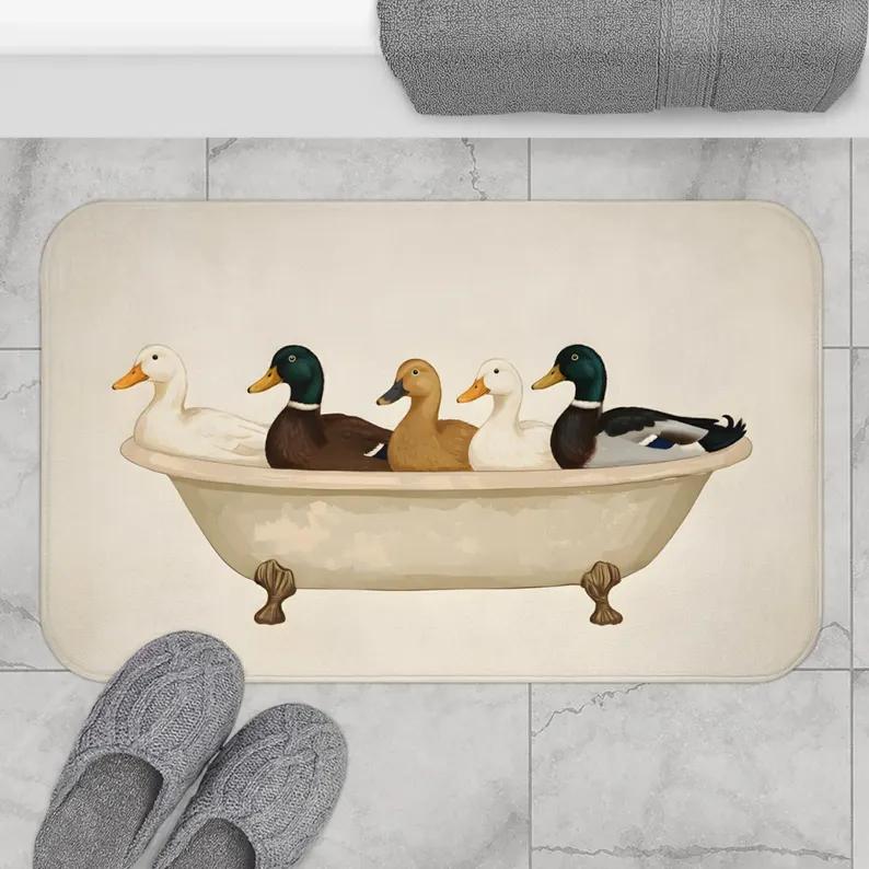 

Cute Tuxedo Cat in Bathtub Doormat Funny Watercolor Kitten Print Carpet Non-Slip Soft Modern Minimalism Home Decor Entryway Rug 40cm x 60cm
