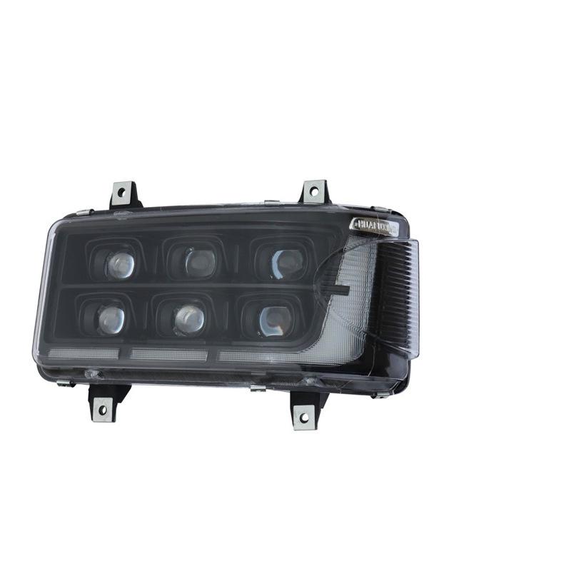 FAW Jiefang V-Series Front LED Headlight Assembly - Super Bright Tianwei Hanwei Lens 6 Low Beam 12 High Beam Left