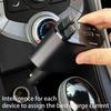 120W Dual Type-C Digital Display Car Charger New Super Fast Charging Retractable Cable Four-in-one Cigarette Lighter