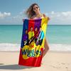 Beweis Strandtuch mit The Wiggles Muster - weich, saugfähig, schnelltrocknend, maschinenwaschbar - perfekt zum Schwimmen, Camping, Baden