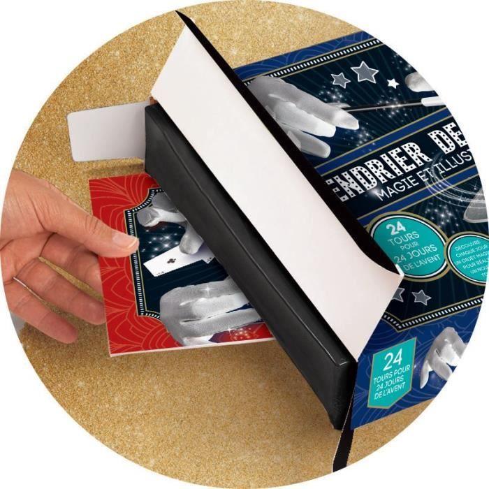 Calendrier de l'Avent Magicien, Thème Magie &amp; Illusions, 24 tours différents, Inclus manuel illustré, CLEMENTONI 52855, Dès 7 Ans