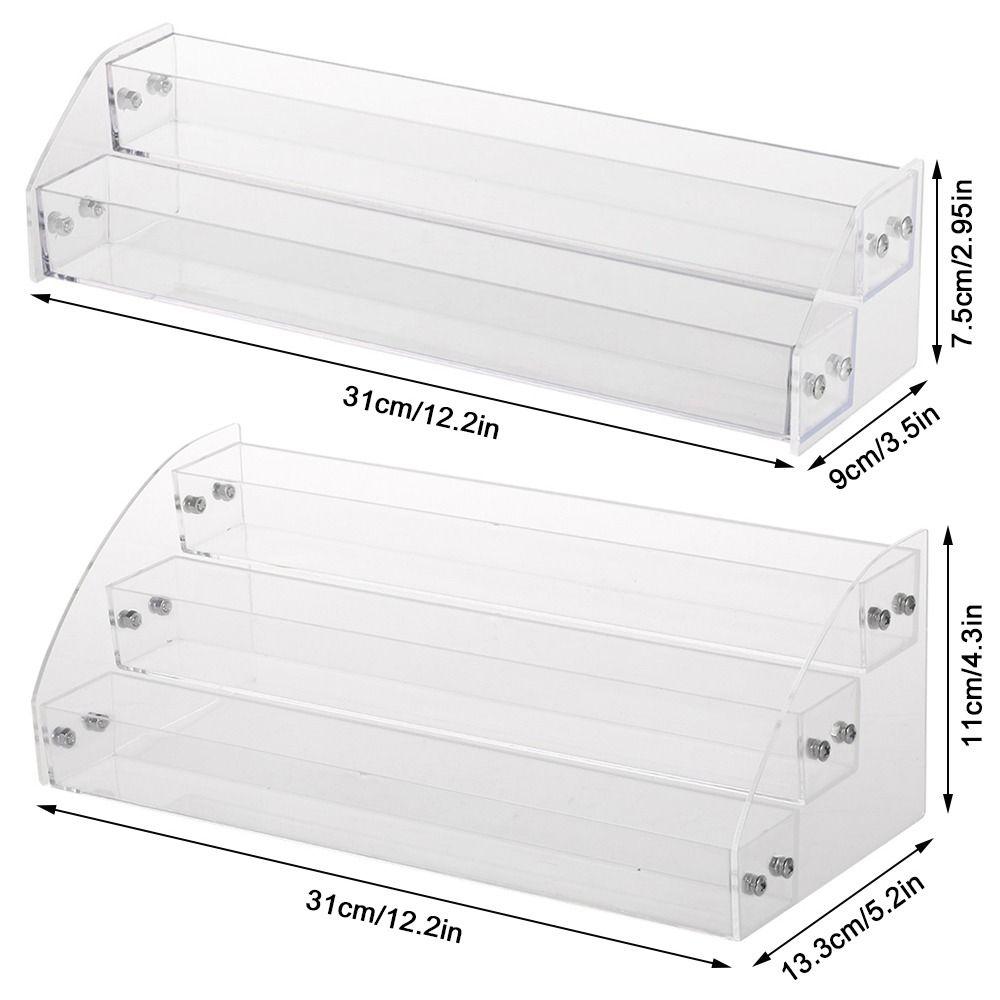 Sturdy and Stable Acrylic Nail Polish Rack Two Layer Perfume Organizer  For Countertop Display