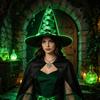 Halloween Costume Accessories Witch Hat, Reusable Oxford Cloth Pointed Wizard Festive Party Souvenir Hat for Costume, Carnival, Masquerade,