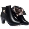 Women Boots High Heels 2025 New Winter Boots Women Elegant Fashion Thick Wool Warm Fashion Party Boots Mom Ladies Booties
