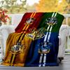 1 pezzo Grifondoro Serpeverde Tassorosso Corvonero Coperta Plaid in Flanella da Esterno per Tutte le Stagioni Morbida Calore, Decorazione per la Casa 1031168