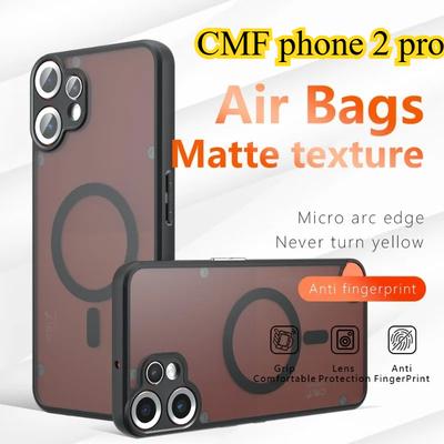 For Nothing CMF Phone 2 Pro Matte Case for Magsafe Magnetic Acrylic Hard Bumper for CMF Phone2pro Shockproof Transparent Cover