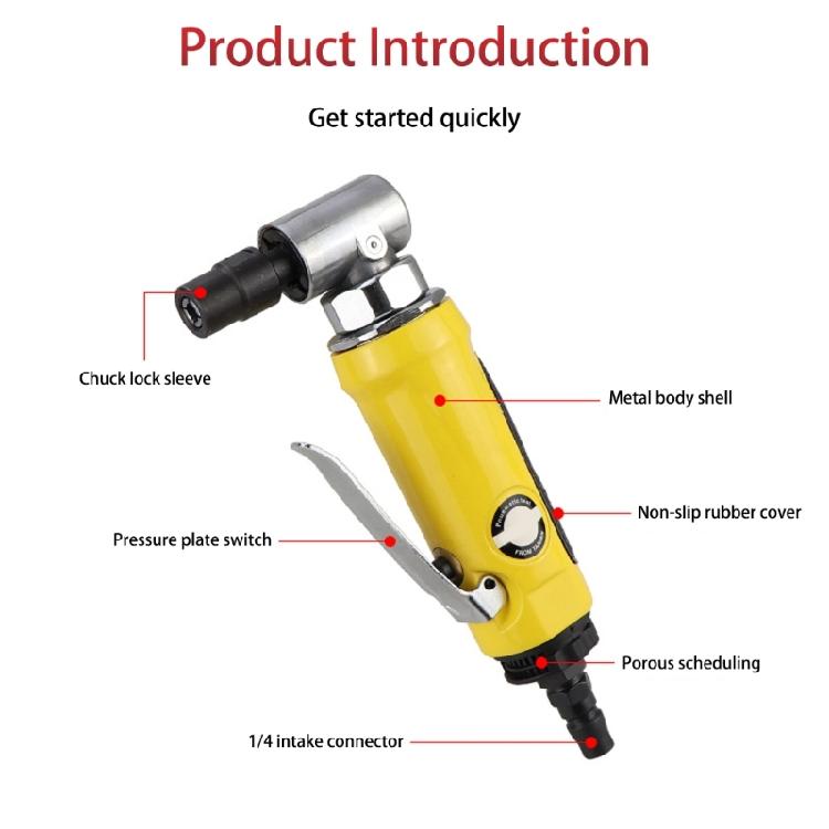 Air Angles Die Grinder 1/4'' Pneumatic Right Pneumatic Grinder Air Powered