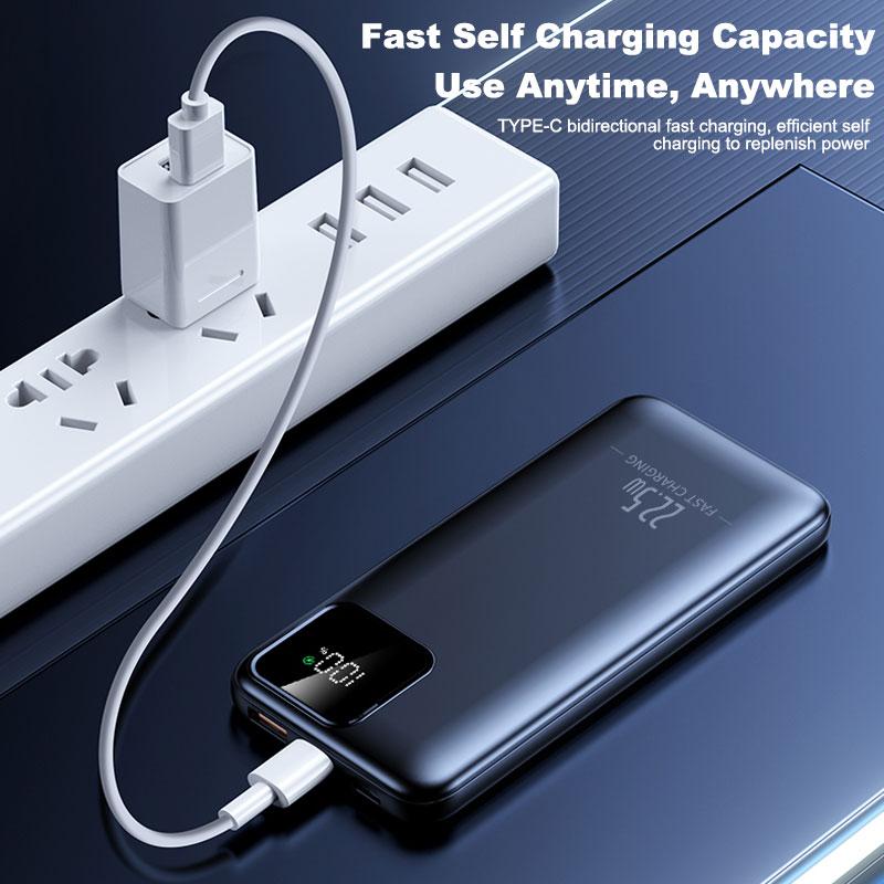 20000mAh Powerbank Bærbar Lader Power Bank 22.5W Superrask Lading med LED Batteridisplay Power Bank For iphone Samsung