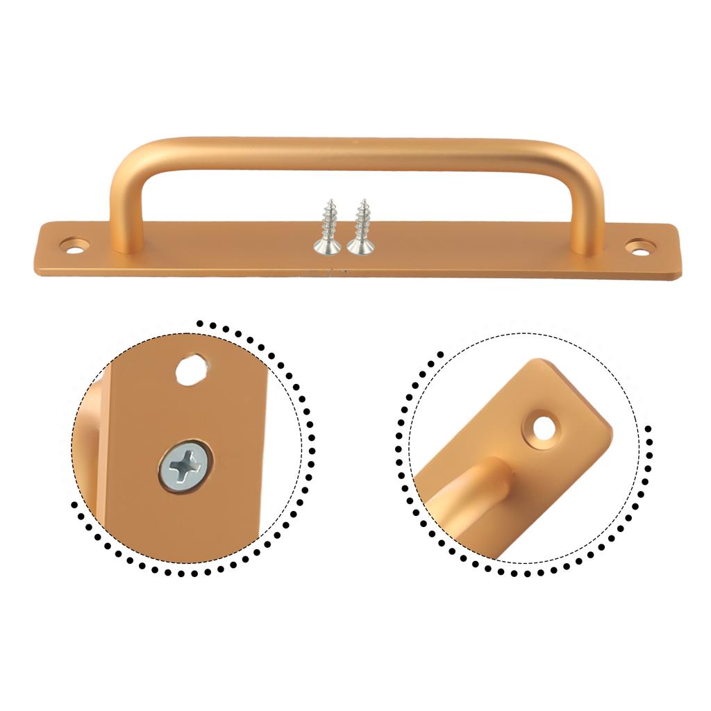 High Quality Brand New Exquisite Door Handle Hardware Handle No Punching 1PCS Aluminum Alloy For Barn For Sliding