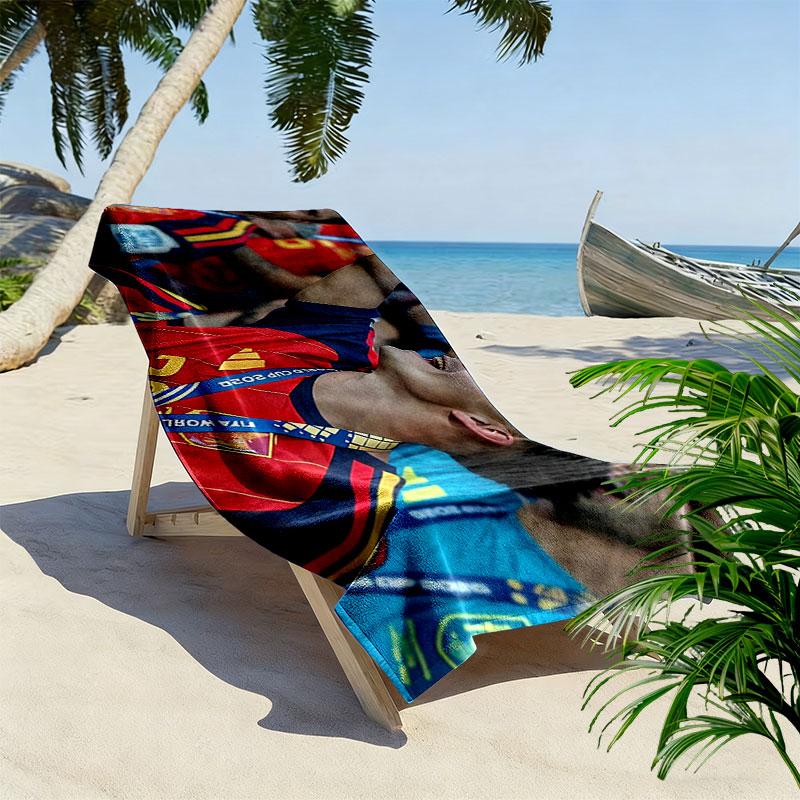 Pedri Print Beach Towel, Large Soft Quick Dry Towel for Beach Camping Swimming