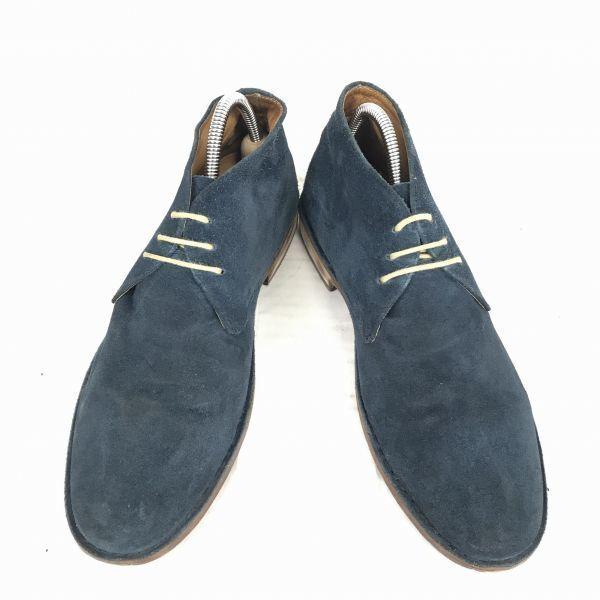 Whoop-de-doo Suede Leather Chukka Boots Men’s 25.5 Navy(USED)