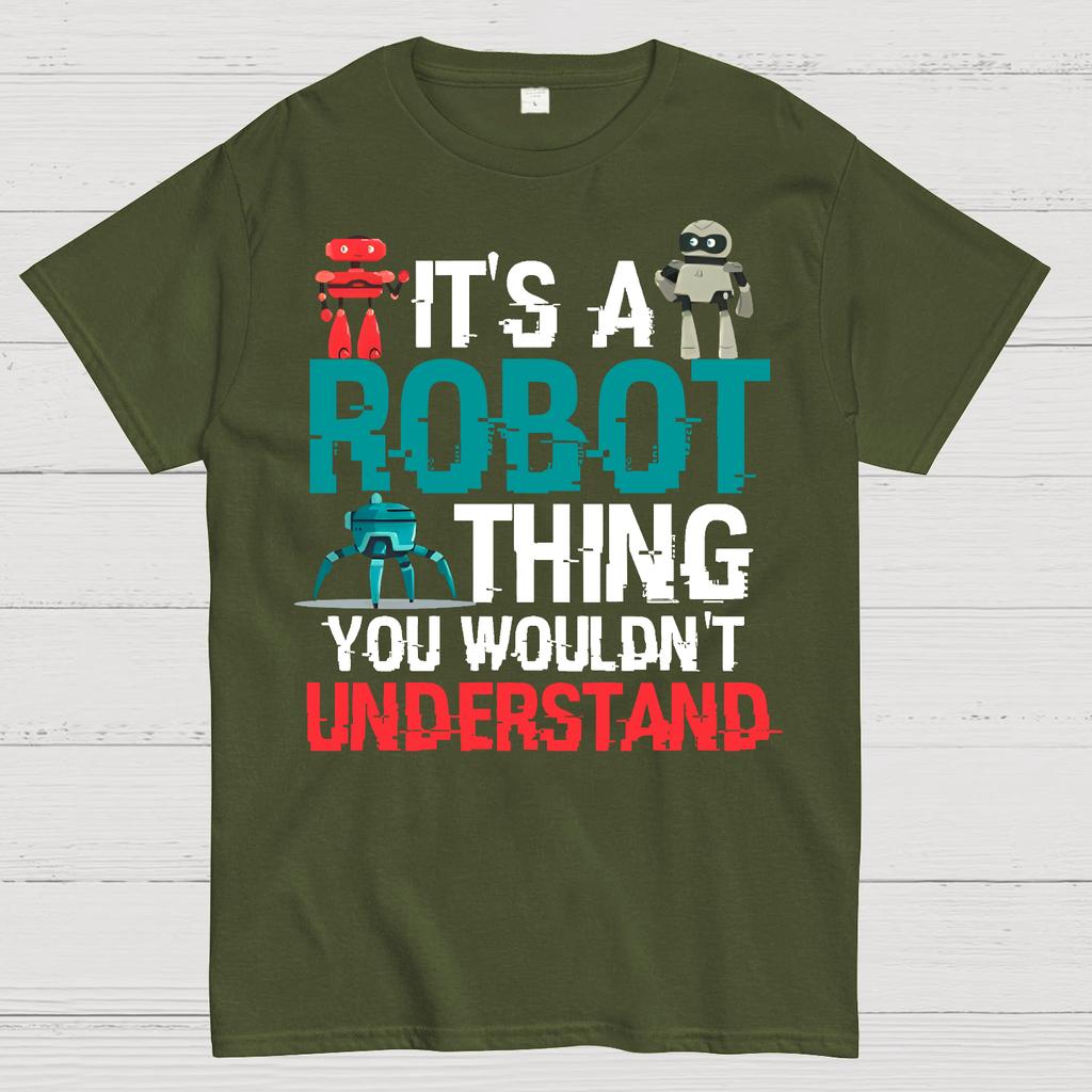Robot Science Cotton Summer Casual Cool Loose T-Shirt