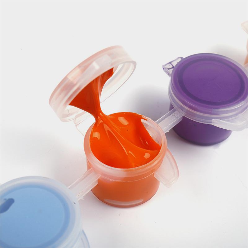 DIY Graffiti Acrylic Paint Set for Kids - Six-Compartment Box for Kindergarten Art Projects