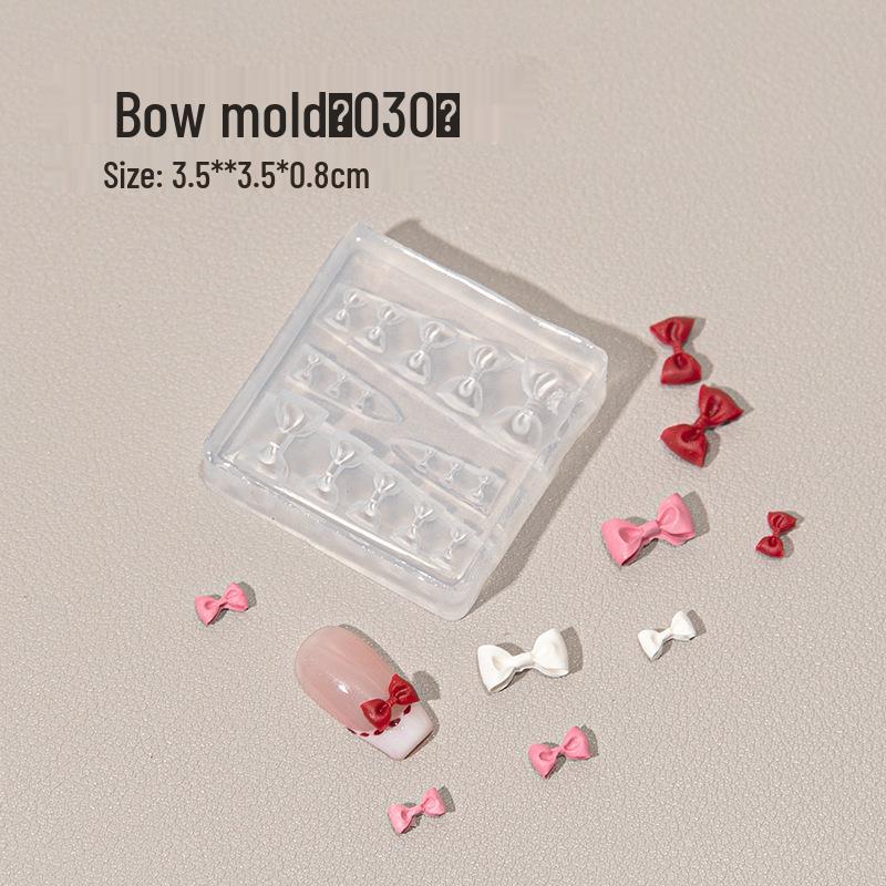 High Transparency 3D Bow Mold for Nail Art - Easy Demolding Silicone DIY Tool