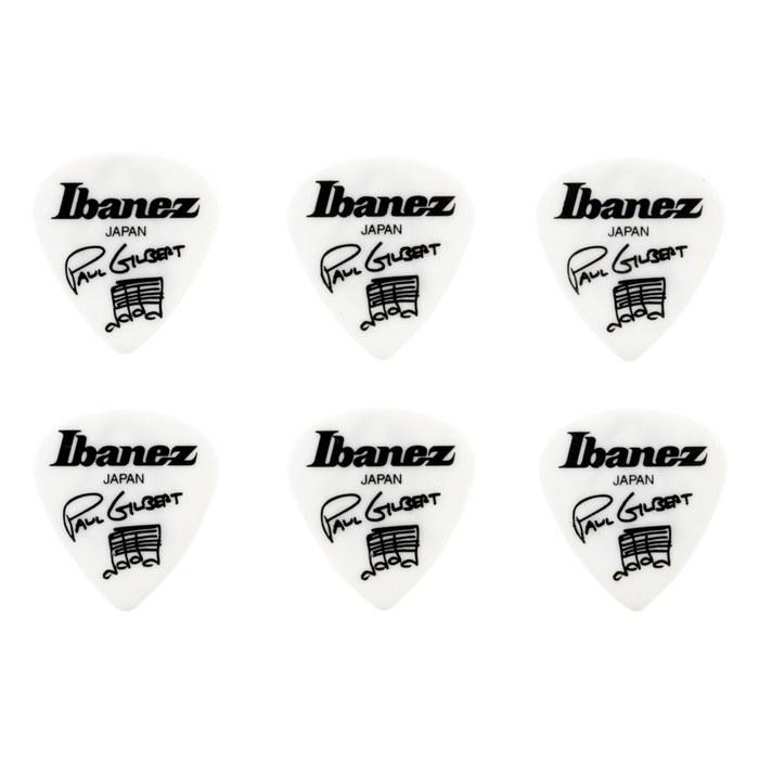 Ibanez Paul Gilbert Signature Pick 6-Pack (White) B1000PG Short Teardrop