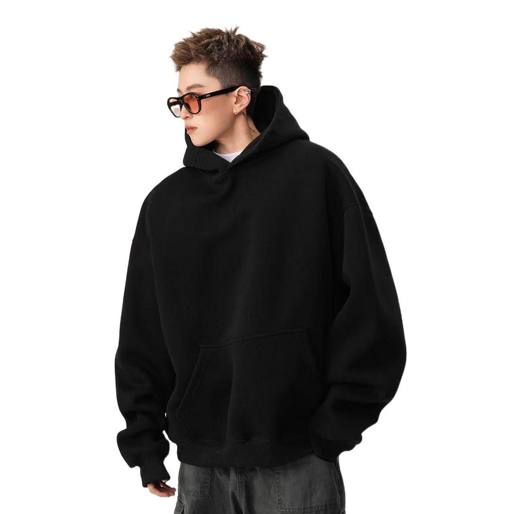 American Heavyweight Unisex Cleanfit Hoodie - Autumn/Winter Versatile Solid Color Jacket