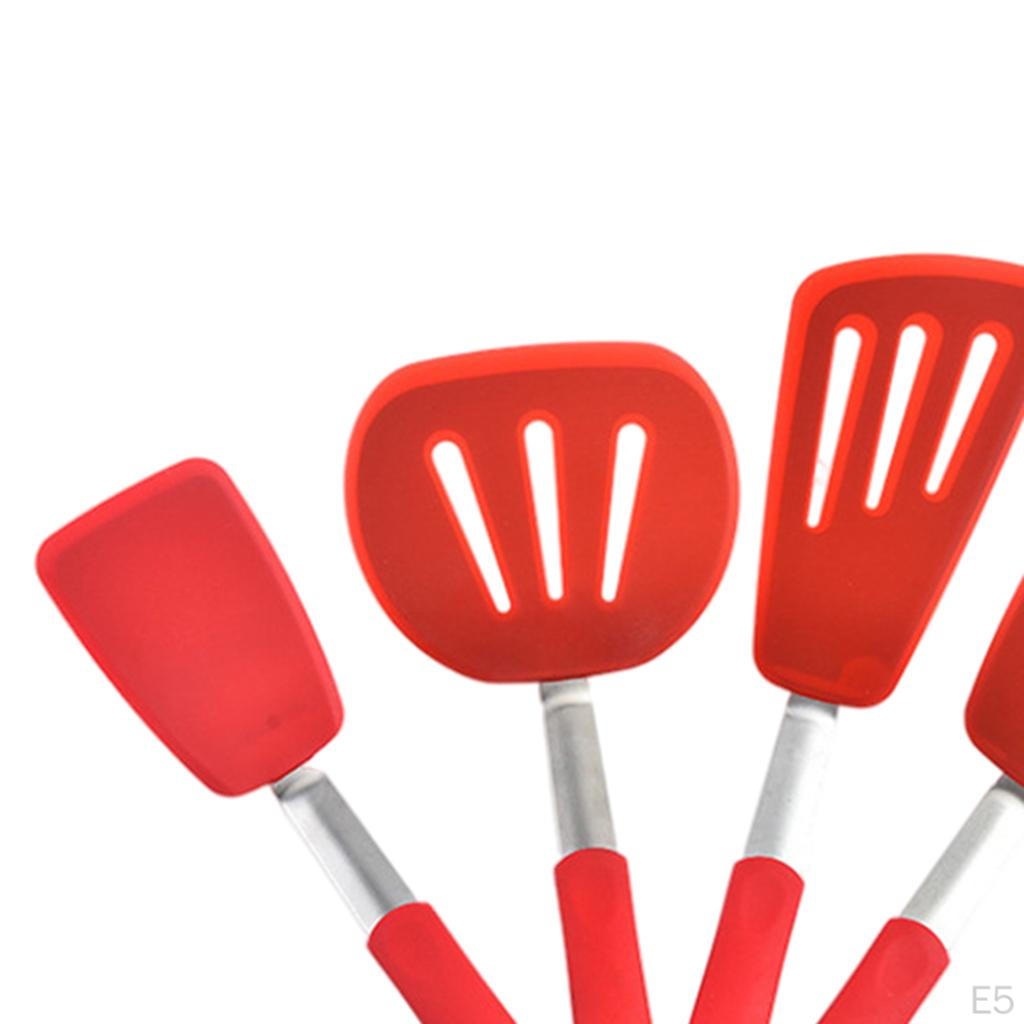 4 Pieces Resistant Silicone Cookware Slotted S Utensils