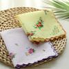 Ladies Square Handkerchief Cotton Flowers Women Children Print Face Hand Towels Hanky Wedding Christmas Gifts