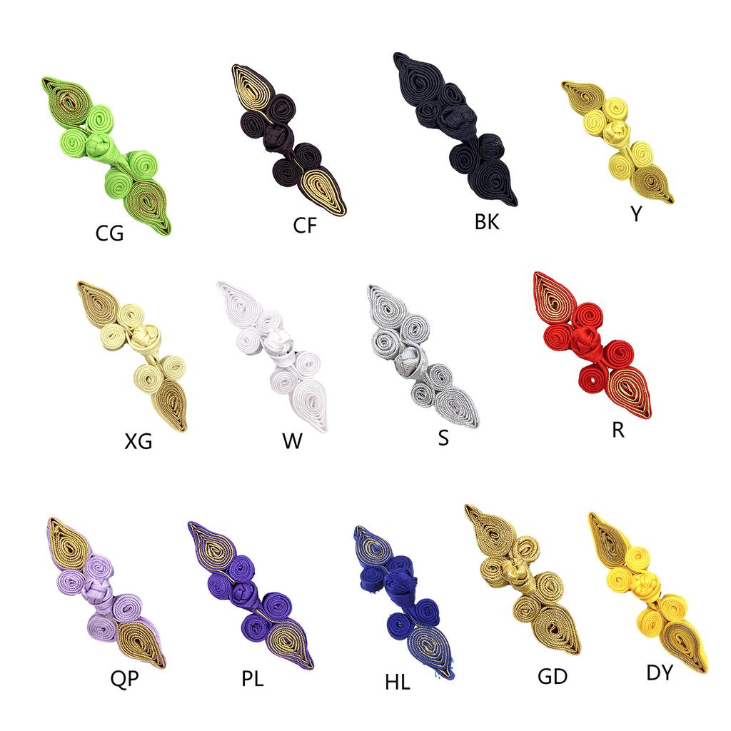 Peach Shape Chinese Cheongsam Knot Button Closure Ribbon Fastener Costume Tang Shirt Suit DIY Sewing Craft Accessories