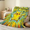 Custom Name,Pikachu Printed Flannel Blanket, soft throw for bedroom sofa, washable, Christmas present, great gift.
