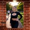 Metal Poster 8x12 Cm Bright Sportswoman Wall Art for Bedroom
