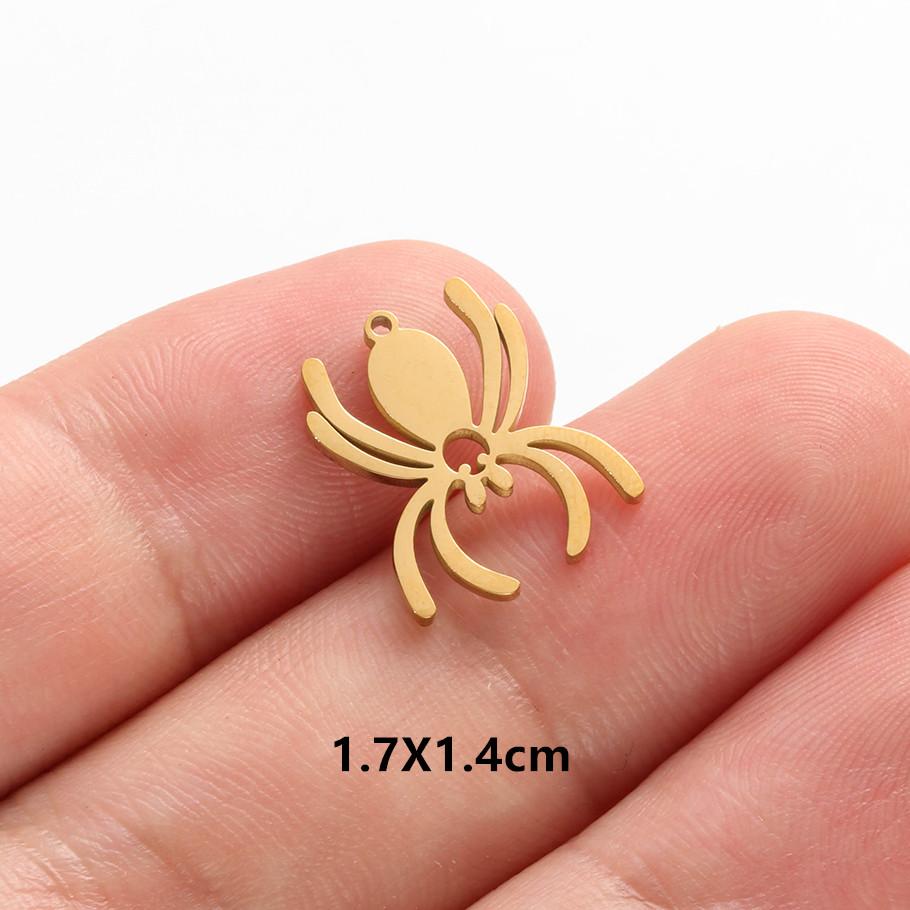 6pcs Fashion Animal Pendant Sea Turtle Tail Horse Stainless Steel Lobster Bird Charms for Jewelry Making Bulk Handmade Keychain