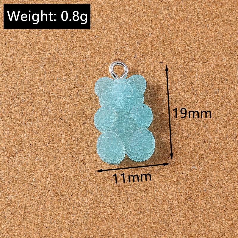 20pcs 19*11mm Cute Gummy Bear Charm Pendants for Necklace Earrings DIY Jewelry Making Accessories Supplies