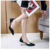 35-44 Plus Size Women's Shoes Versatile Slim Heel Sandals Buckle High Heels Shoes Mature Fashion Party Footwear Chaussure Femme