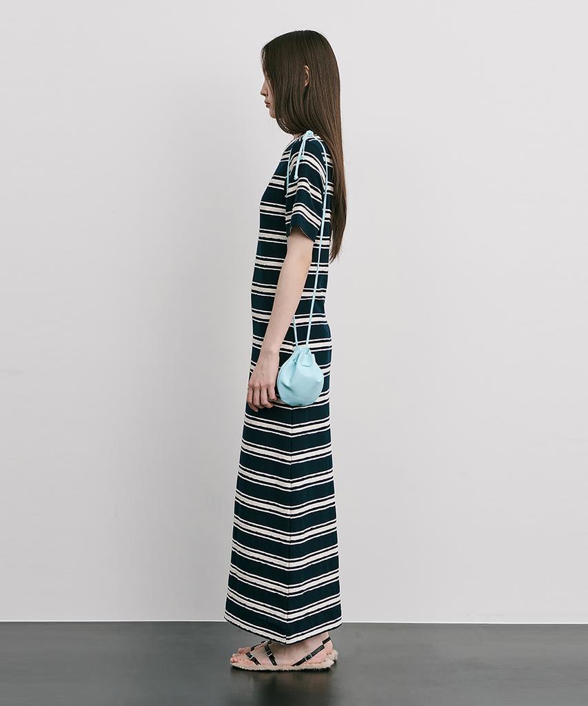 Bundercammer Stripe Jacquard Knit Dress_Navy