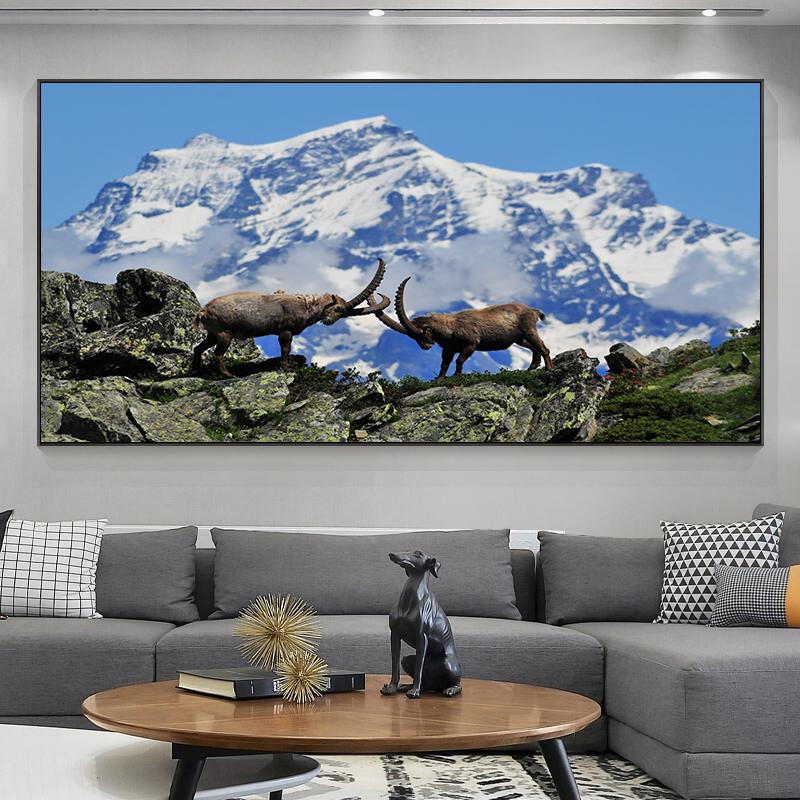 

Природные пейзажи, горное озеро, холст, картина, настенное искусство, пейзажные фотографии, постеры и принты для гостиной, домашний декор, Куадрос 50x100cm No Framed