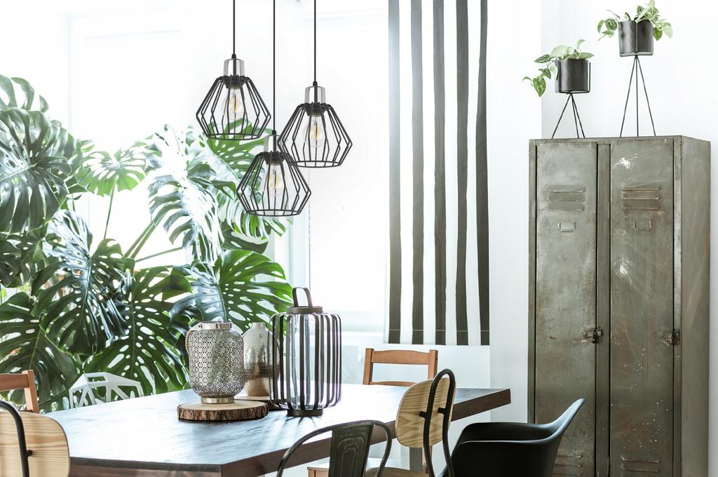 Hängelampe, Deckenleuchter, Drahtschirm, LED