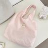 Cute Polka Dot Tube Top Bag Casual Shoulder Crossbody Bag for Women Large Capacity Canvas Tote Bag KTB