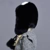 Womens Winter Hats and Caps Natural Fur Fox Hat with Tails 2 Balls Fluffy Fur Elegant Fashionable Stylish Warm Hat with Earflaps