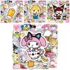 100pcs Sanrio Kuromi Melody Waterproof Reusable Sticker Luggage Decor